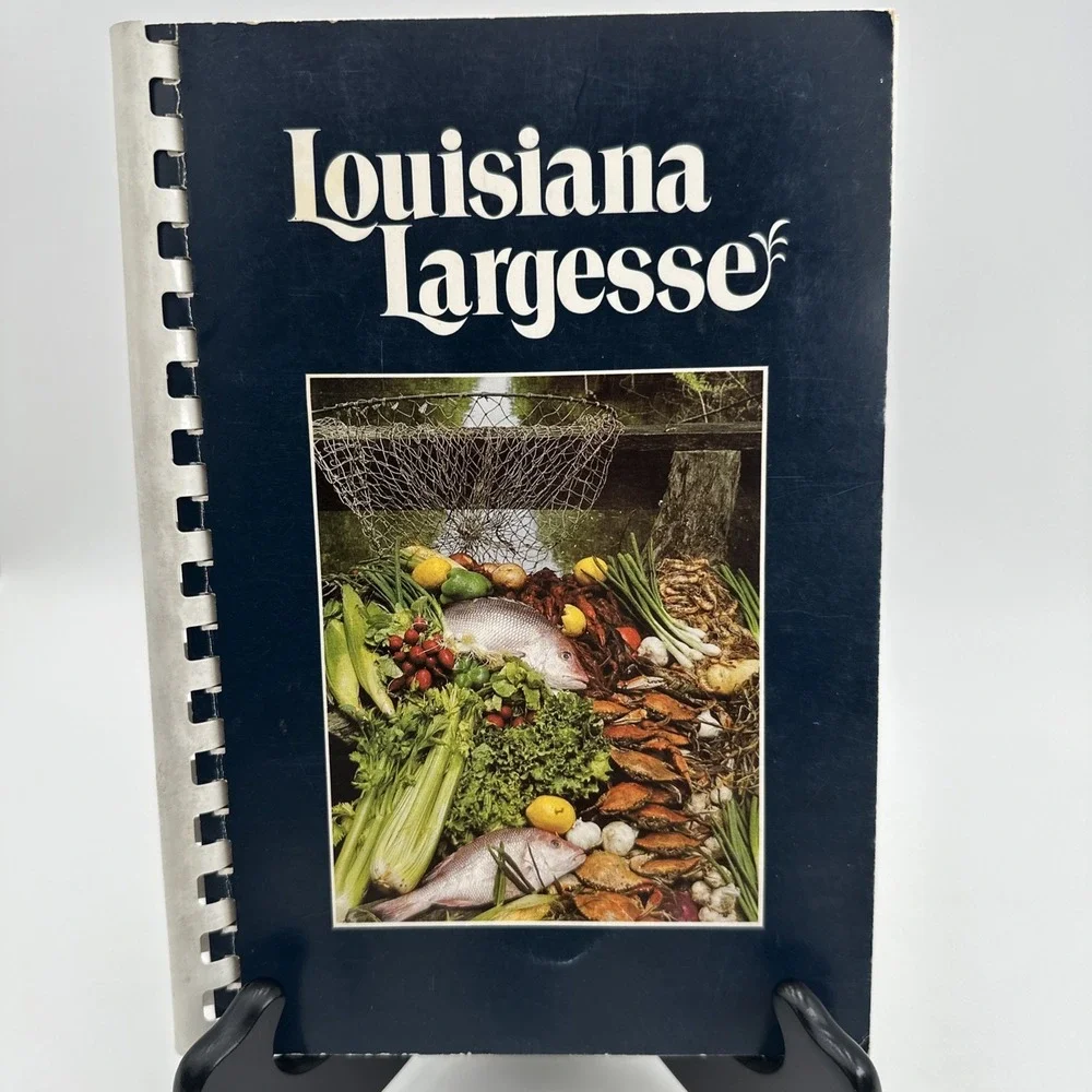 Louisiana Largesse Cookbook Signed Pat Baldridge 1983 Baton Rouge Cajun Creole